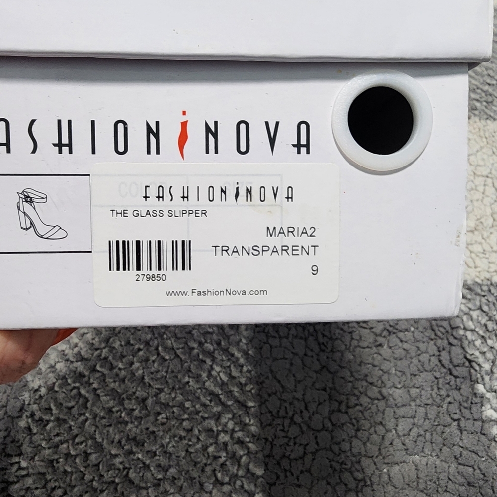 Fashion Nova Transparent and Beige Heels - Picture 4 of 7